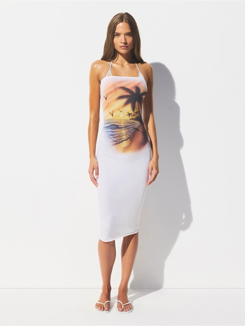Swim cover-ups cotton tube dress - Picture 2 of 9